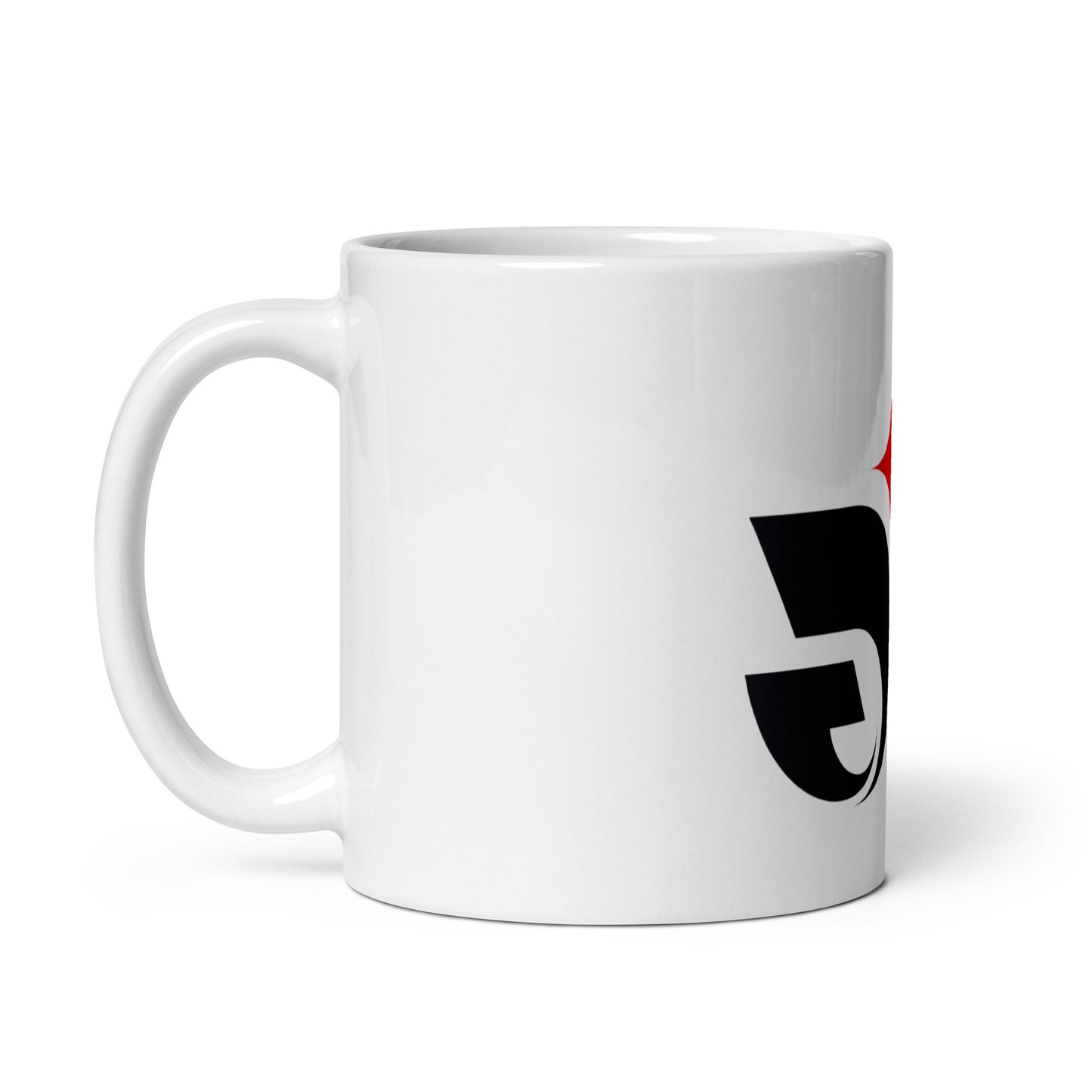 White glossy mug