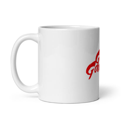 White glossy mug