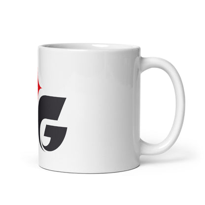 White glossy mug